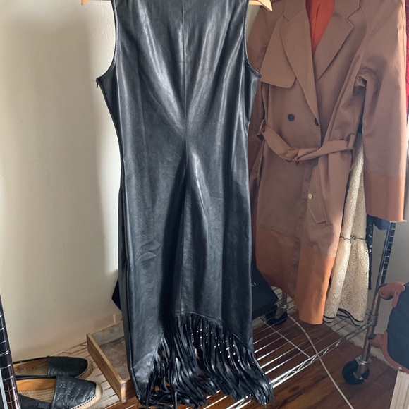 leather black dress - Picture 2 of 2